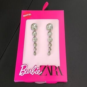 NWT Zara BARBIE MATTEL RHINESTONE EARRINGS